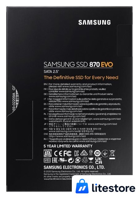 SSD Samsung 870 Evo 1TB MZ-77E1T0BW - Изображение №7 — Лайт Стор
