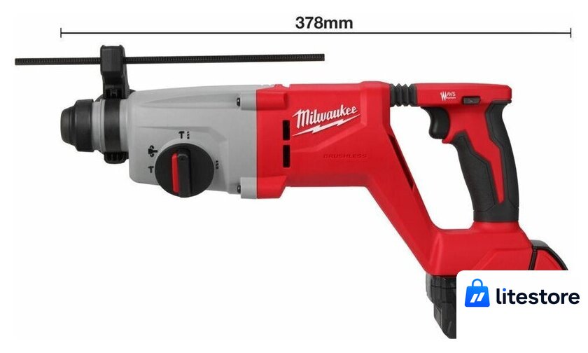 Перфоратор Milwaukee M18 M18BLHACD26-402X 4933492480 (с 2-мя АКБ, кейс) - Изображение №8 — Лайт Стор