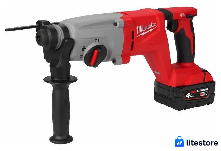 Перфоратор Milwaukee M18 M18BLHACD26-402X 4933492480 (с 2-мя АКБ, кейс) - Изображение №3 — Лайт Стор
