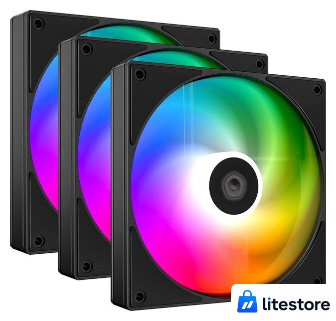 Комплект вентиляторов для корпуса ID-Cooling AS-120-ARGB-K Trio - Изображение №1 — Лайт Стор