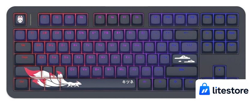 Клавиатура Red Square Alumix TKL Classic Kitsune (черный, g3ms Aquamarine) - Изображение №1 — Лайт Стор