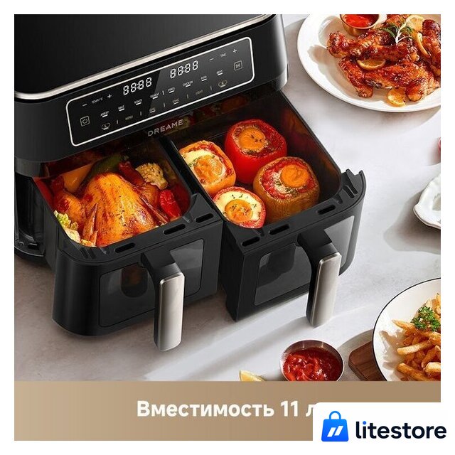 Аэрогриль (аэрофритюрница) Dreame Air Fryer DZ30 (черный) - Изображение №7 — Лайт Стор
