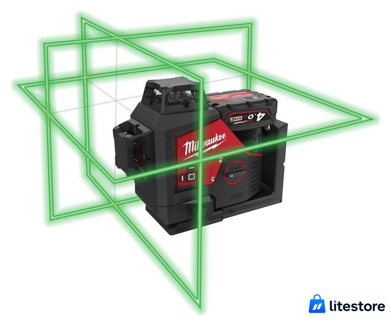 Лазерный нивелир Milwaukee M12 3PLKIT-401P 4933478960 (с 1-им АКБ, кейс) - Изображение №6 — Лайт Стор