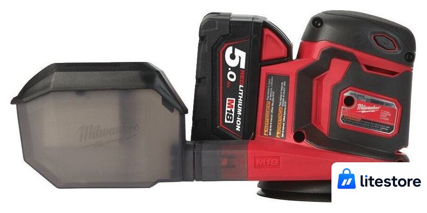 Эксцентриковая шлифмашина Milwaukee M18 BOS125-502B 4933464229 (с 2-мя АКБ, сумка) - Изображение №3 — Лайт Стор