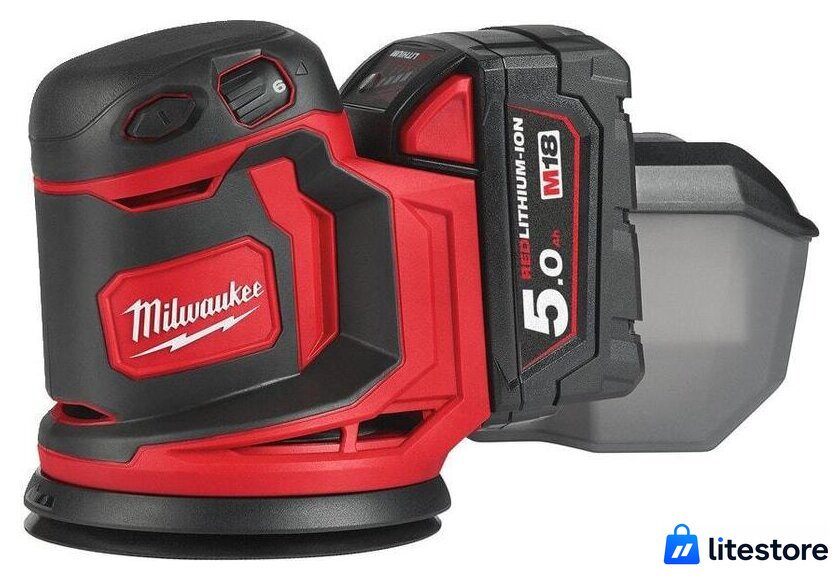 Эксцентриковая шлифмашина Milwaukee M18 BOS125-502B 4933464229 (с 2-мя АКБ, сумка) - Изображение №1 — Лайт Стор