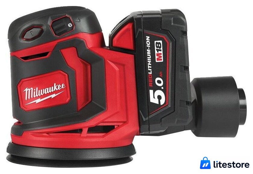 Эксцентриковая шлифмашина Milwaukee M18 BOS125-502B 4933464229 (с 2-мя АКБ, сумка) - Изображение №2 — Лайт Стор