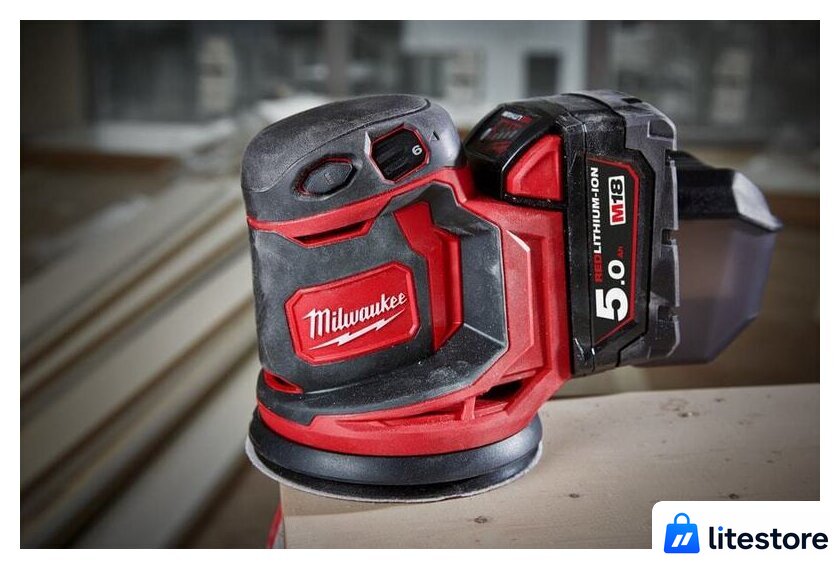 Эксцентриковая шлифмашина Milwaukee M18 BOS125-502B 4933464229 (с 2-мя АКБ, сумка) - Изображение №5 — Лайт Стор