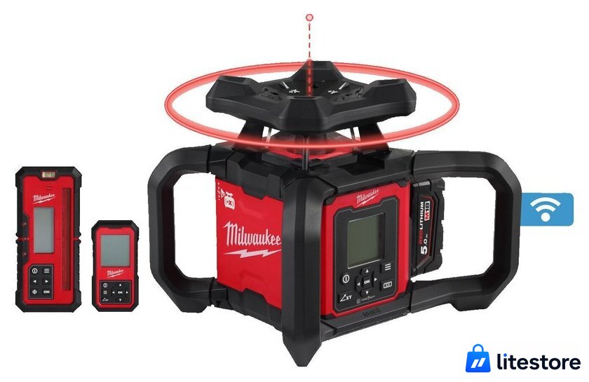 Лазерный нивелир Milwaukee M18 RLOHV1200-501C 4933493204 (с 1-им АКБ, кейс) - Изображение №5 — Лайт Стор