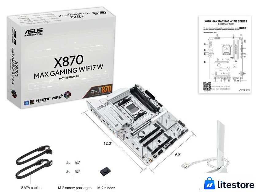 Материнская плата ASUS X870 MAX Gaming WiFi7 W - Изображение №10 — Лайт Стор