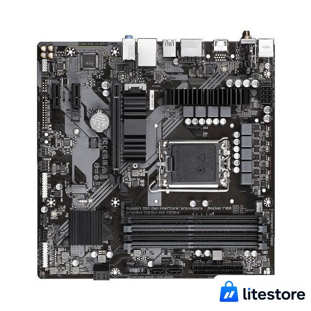 Материнская плата Gigabyte B760M DS3H AX DDR4 (rev. 1.0) - Изображение №4 — Лайт Стор