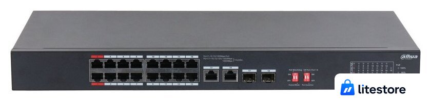 Неуправляемый коммутатор Dahua S3218-16ET-240 - Изображение №2 — Лайт Стор