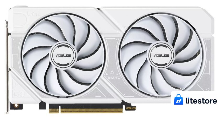 Видеокарта ASUS Dual GeForce RTX 5060 Ti 16GB GDDR7 White OC Edition DUAL-RTX5060TI-O16G-WHITE - Изображение №2 — Лайт Стор