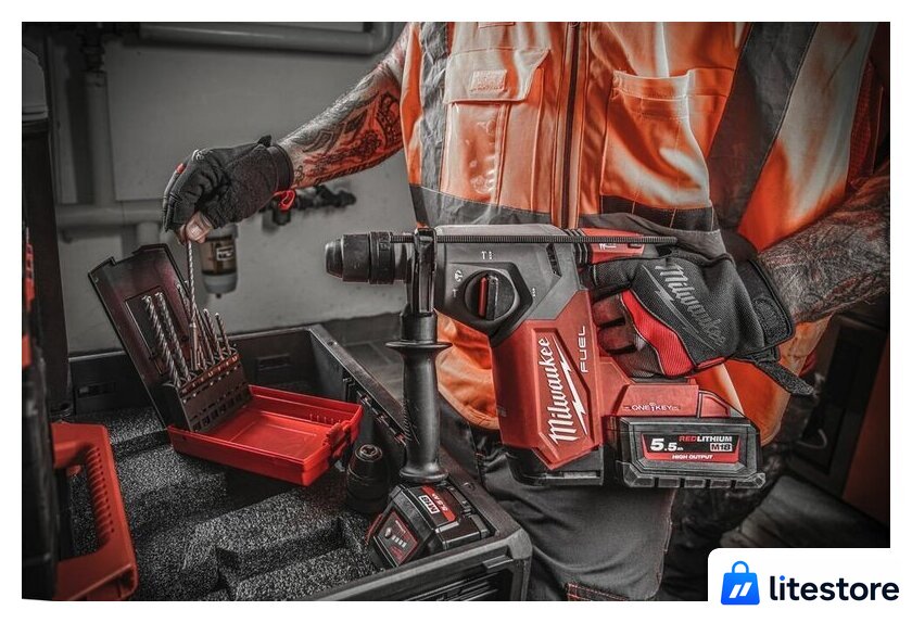 Перфоратор Milwaukee M18 FUEL M18ONEFHX-0X 4933478503 (без АКБ, кейс) - Изображение №20 — Лайт Стор