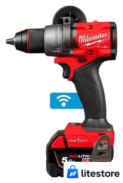 Дрель-шуруповерт Milwaukee M18 FUEL M18ONEDD3-502X 4933492802 (с 2-мя АКБ 5 Ач, кейс) - Изображение №2 — Лайт Стор