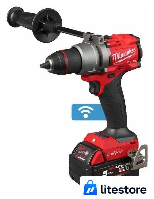 Дрель-шуруповерт Milwaukee M18 FUEL M18ONEDD3-502X 4933492802 (с 2-мя АКБ 5 Ач, кейс) - Изображение №3 — Лайт Стор