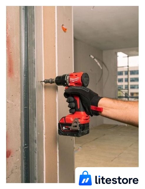 Ударная дрель-шуруповерт Milwaukee M18 M18BLPDRC-502C 4933492826 (с 2-мя АКБ 5 Ач, кейс) - Изображение №5 — Лайт Стор