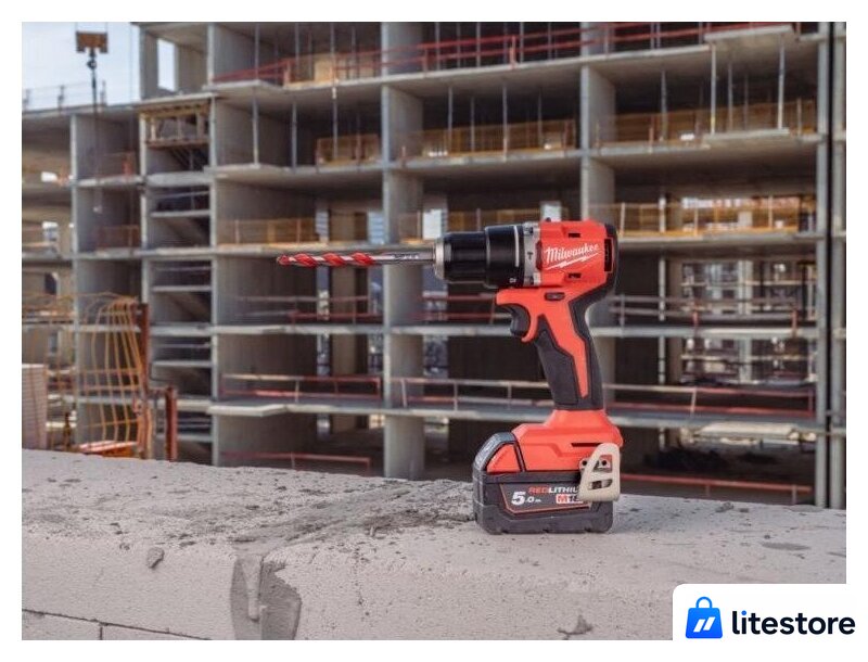 Ударная дрель-шуруповерт Milwaukee M18 M18BLPDRC-502C 4933492826 (с 2-мя АКБ 5 Ач, кейс) - Изображение №4 — Лайт Стор