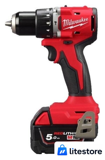 Ударная дрель-шуруповерт Milwaukee M18 M18BLPDRC-502C 4933492826 (с 2-мя АКБ 5 Ач, кейс) - Изображение №2 — Лайт Стор