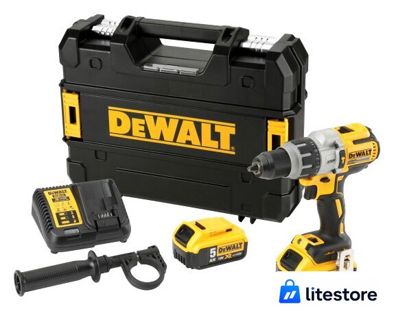 Ударная дрель-шуруповерт DeWalt DCD996P2 (с 2-мя АКБ 5 Ah) - Изображение №2 — Лайт Стор