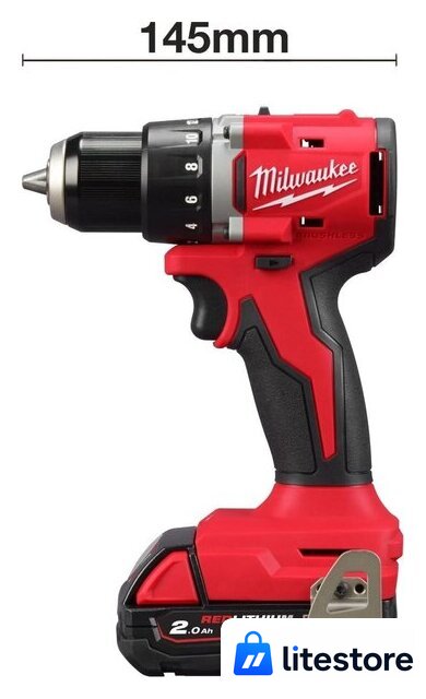 Дрель-шуруповерт Milwaukee M18 M18BLDDRC-202C 4933492833 (с 2-мя АКБ 2 Ач, кейс) - Изображение №4 — Лайт Стор