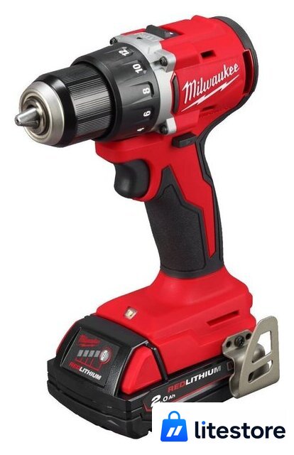 Дрель-шуруповерт Milwaukee M18 M18BLDDRC-202C 4933492833 (с 2-мя АКБ 2 Ач, кейс) - Изображение №3 — Лайт Стор