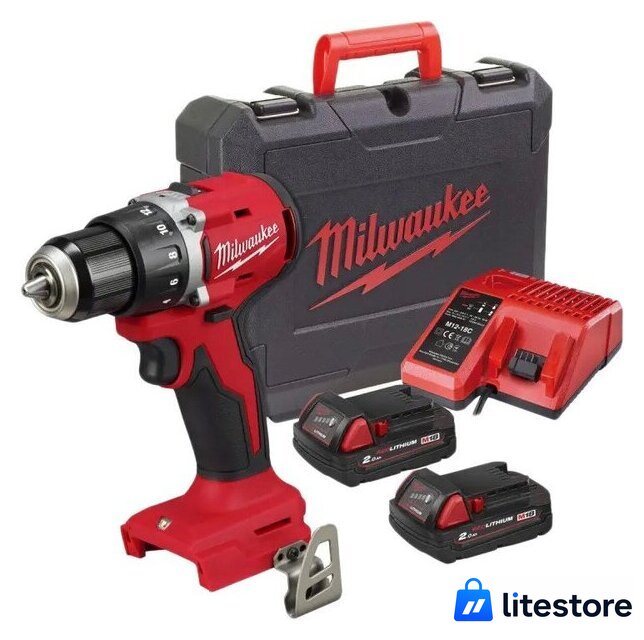 Дрель-шуруповерт Milwaukee M18 M18BLDDRC-202C 4933492833 (с 2-мя АКБ 2 Ач, кейс) - Изображение №1 — Лайт Стор