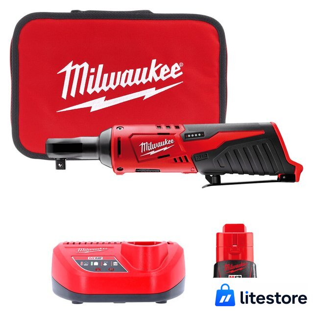 Трещотка Milwaukee M12 M12IR-201B 4933441720 (с 1-им АКБ, сумка) - Изображение №1 — Лайт Стор