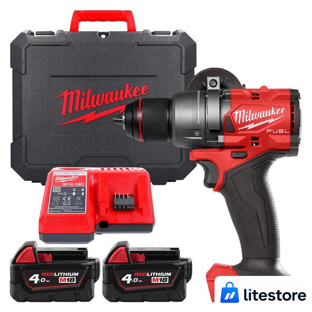 Ударная дрель-шуруповерт Milwaukee M18 FUEL M18FPD3-402C 4933492473 (с 2-мя АКБ 4 Ач, кейс) - Изображение №1 — Лайт Стор