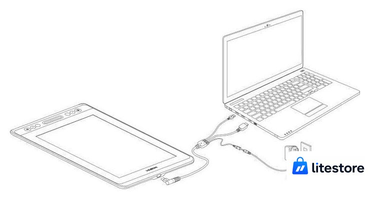 Графический монитор Huion Kamvas Pro 12 GT-116 - Изображение №9 — Лайт Стор