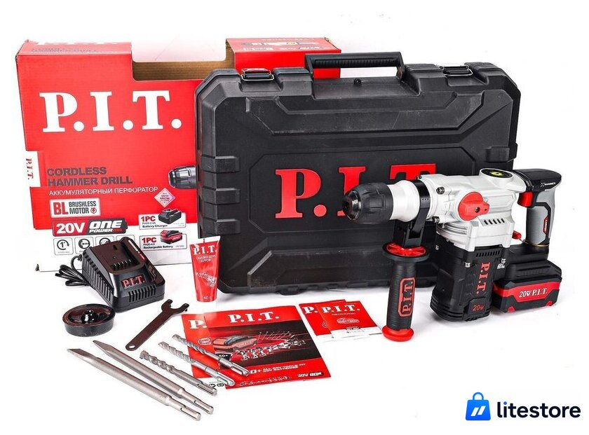 Перфоратор P.I.T. PBH20H-26A/1 (с 1-им АКБ, кейс) - Изображение №20 — Лайт Стор