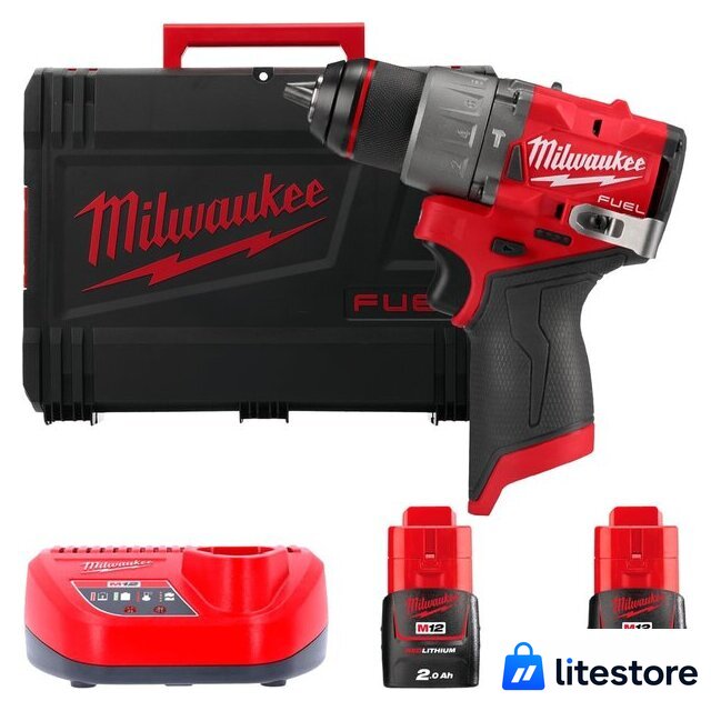 Ударная дрель-шуруповерт Milwaukee M12 FUEL M12FPD2-202X 4933479868 (с 2-мя АКБ 2 Ач, кейс) - Изображение №1 — Лайт Стор