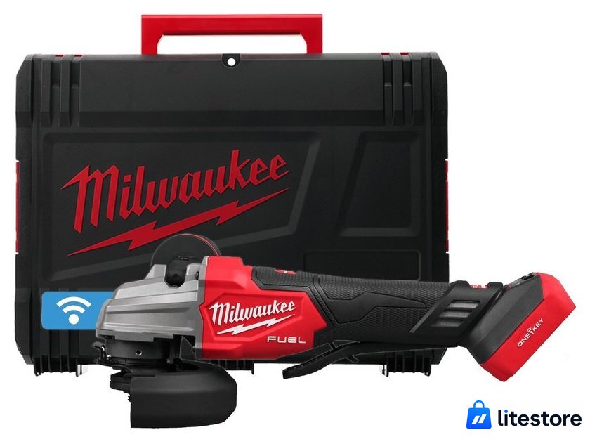 Угловая шлифмашина Milwaukee M18 Fuel One-Key M18FSAGSVO125X-0X 4933493552 (без АКБ, кейс) - Изображение №1 — Лайт Стор