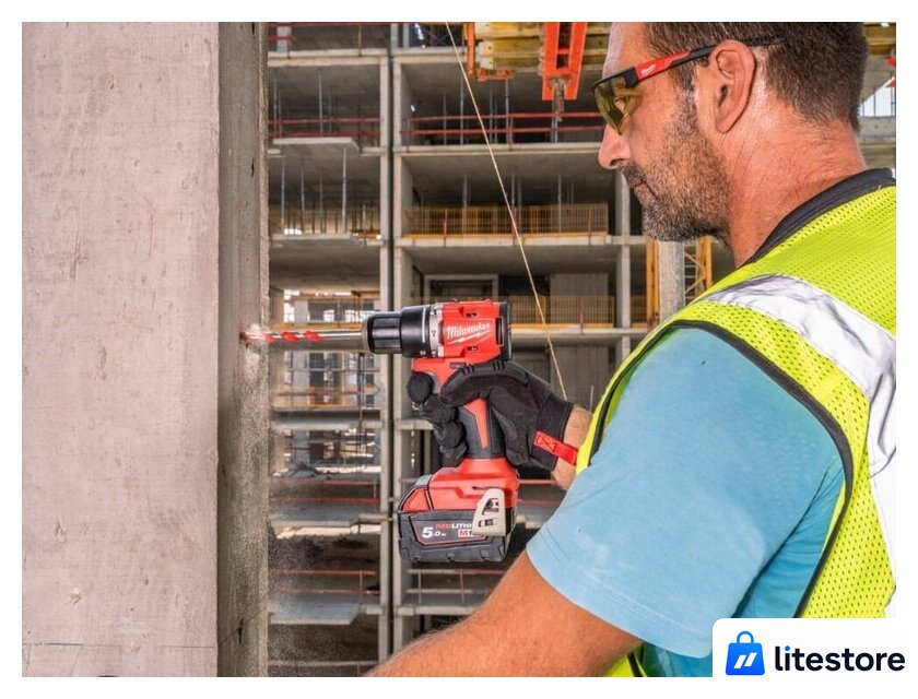 Ударная дрель-шуруповерт Milwaukee M18 M18BLPDRC-422C 4933492825 (с 2-мя АКБ 2 Ач + 4 Ач, кейс) - Изображение №7 — Лайт Стор
