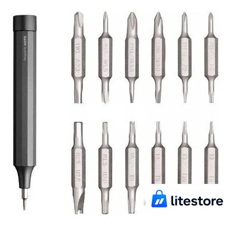 Набор отвертка с битами HOTO Precision Screwdriver QWLSD004 (13 предметов) - Изображение №1 — Лайт Стор