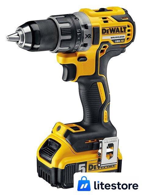 Дрель-шуруповерт DeWalt DCD791P2 (с 2-мя АКБ 5 Ah) - Изображение №2 — Лайт Стор