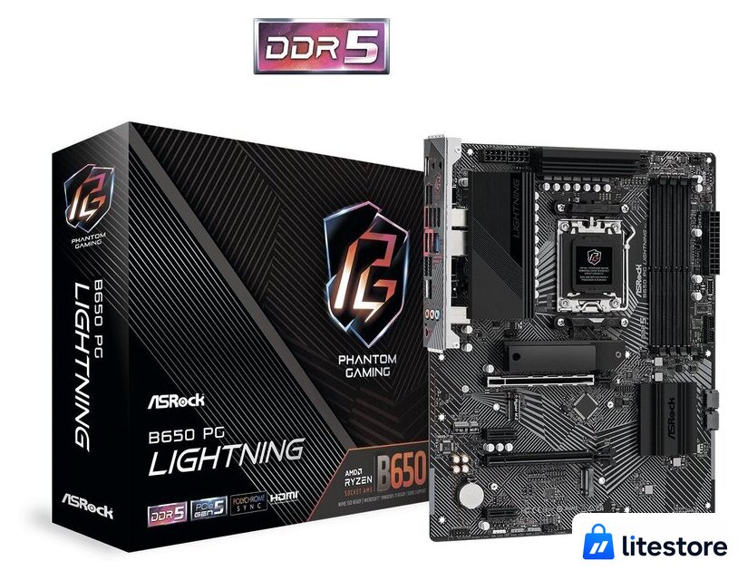 Материнская плата ASRock B650 PG Lightning - Изображение №2 — Лайт Стор