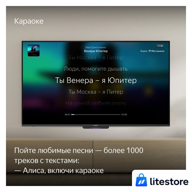 Телевизор Яндекс ТВ Станция Бейсик с Алисой 65 YNDX-00077 - Изображение №12 — Лайт Стор