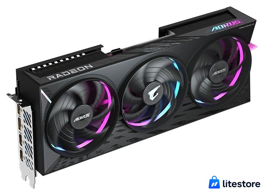 Видеокарта Gigabyte AORUS Radeon RX 9070 XT ELITE 16G GV-R9070XTAORUS E-16GD - Изображение №1 — Лайт Стор