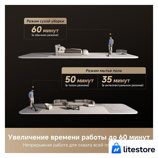 Пылесос Dreame H12 Dual FlexReach Wet and Dry Vacuum HHV31A (евровилка, черный) - Изображение №15 — Лайт Стор