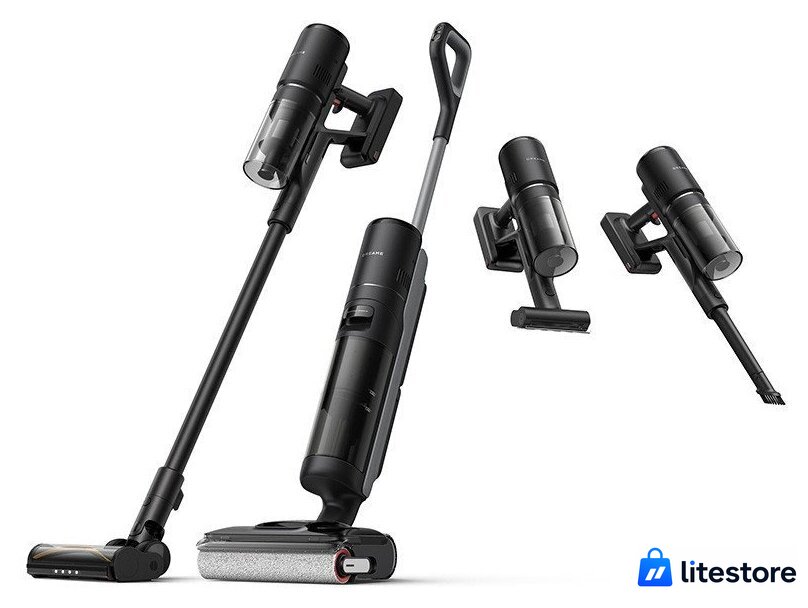 Пылесос Dreame H12 Dual FlexReach Wet and Dry Vacuum HHV31A (евровилка, черный) - Изображение №1 — Лайт Стор
