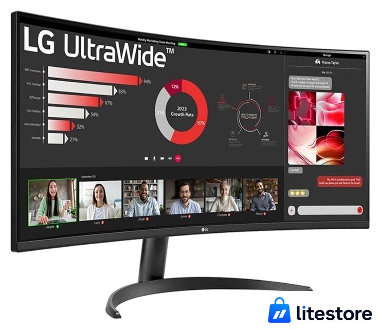 Монитор LG UltraWide 34WR50QK-B - Изображение №4 — Лайт Стор
