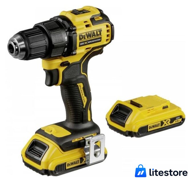 Дрель-шуруповерт DeWalt DCD708D2T-QW (с 2-мя АКБ, кейс) - Изображение №3 — Лайт Стор