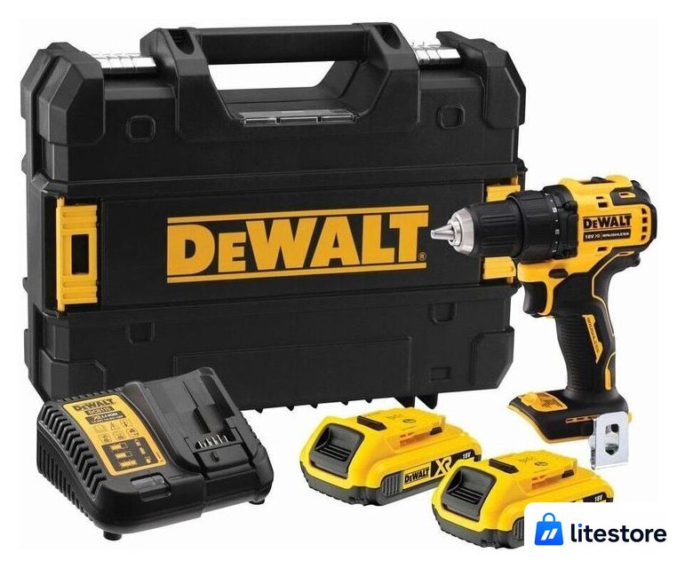 Дрель-шуруповерт DeWalt DCD708D2T-QW (с 2-мя АКБ, кейс) - Изображение №1 — Лайт Стор