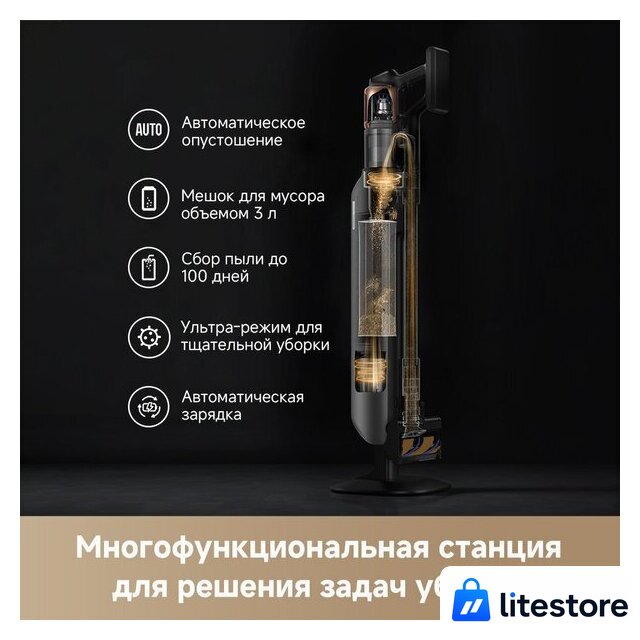 Пылесос Dreame Cordless Vacuum Cleaner Z20 Aqua Cycle Station (евровилка) - Изображение №4 — Лайт Стор