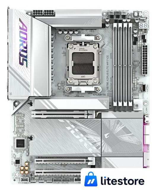 Материнская плата Gigabyte X870E Aorus Elite WiFi7 Ice (rev. 1.2) - Изображение №1 — Лайт Стор