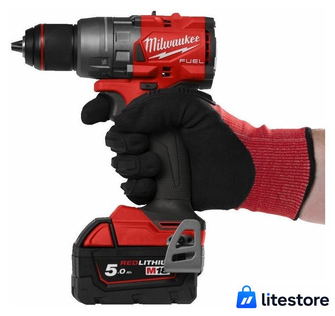Дрель-шуруповерт Milwaukee M18 FUEL M18FDD3-502X 4933479863 (с 2-мя АКБ 5 Ач, кейс) - Изображение №3 — Лайт Стор