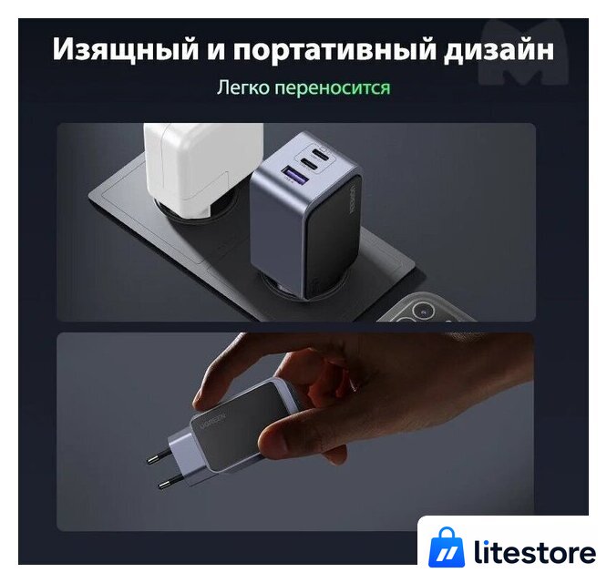 Сетевое зарядное Ugreen X553 35042 - Изображение №5 — Лайт Стор