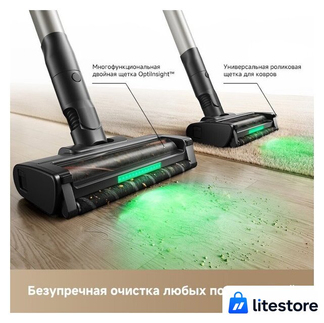 Пылесос Trouver Cordless Vacuum Cleaner G70 Detect V2515 (евровилка, черный) - Изображение №6 — Лайт Стор