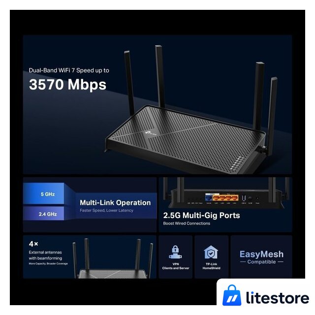 Wi-Fi роутер TP-Link Archer BE230 - Изображение №4 — Лайт Стор