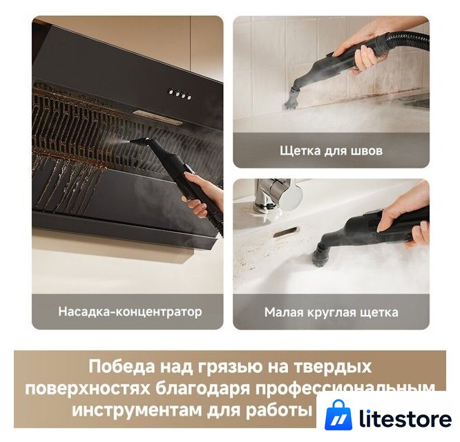 Пылесос Dreame Portable Carpet Spot Cleaner N20 Steam HNR27A (евровилка, черный) - Изображение №15 — Лайт Стор
